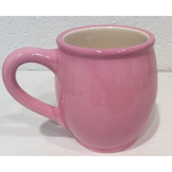 Disney Minnie Mouse Pink Mug Christmas Tree Snowflake 3D Raised Rare - Picture 3 of 6